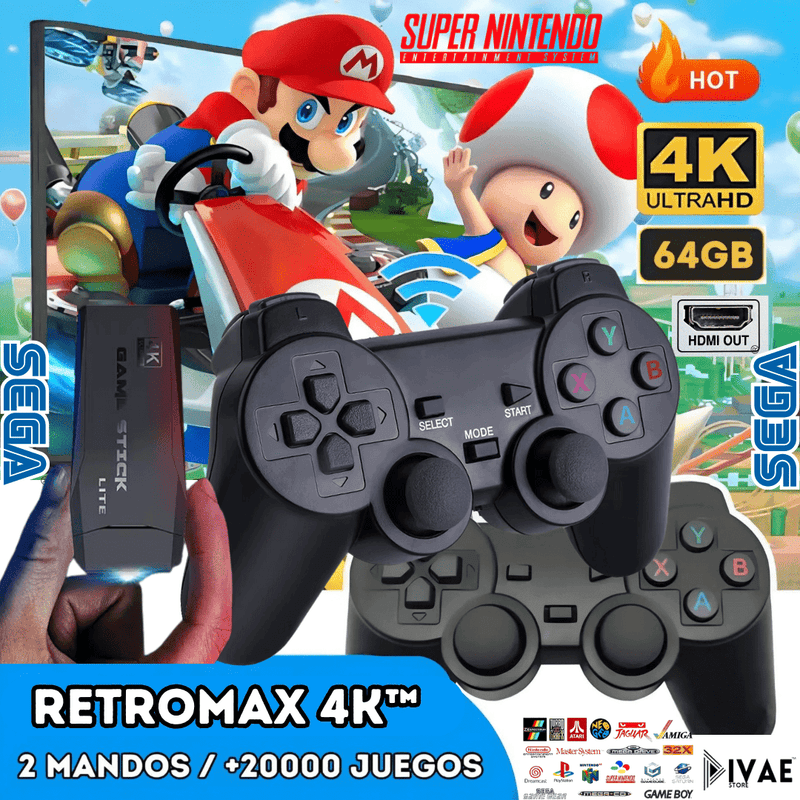 RetroMax 4K™ Consola Retro HDMI 4K 64GB